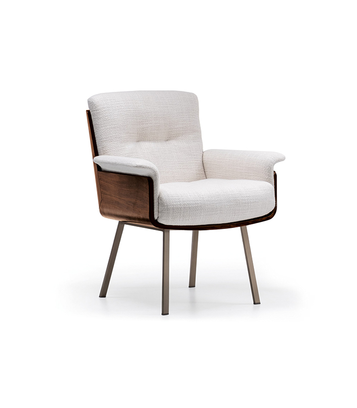 wd-furniture-armchairs-prod-3-1 Poltrona Évora | Poltrona Contemporânea com Estrutura em Madeira e Pés Metálicos - Image 1