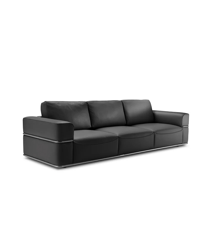 wd-furniture-sofas-prod-16-1 Sofá Sintra | Sofá Contemporâneo em Pele de 3 Lugares com Detalhes Cromados - Image 1