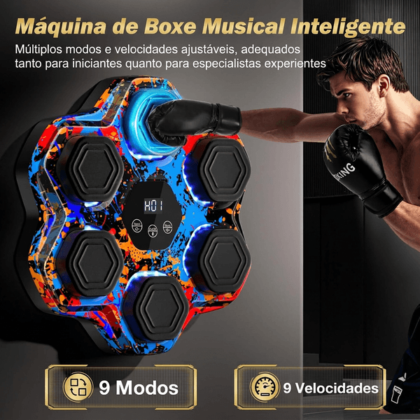 Máquina de Boxe Musical PunchBeat 9 Modos