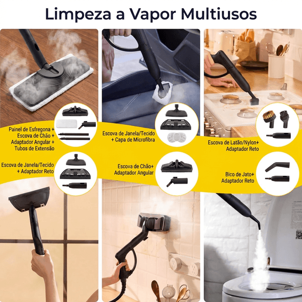 Acessórios da SteamForce para diferentes tarefas de limpeza
