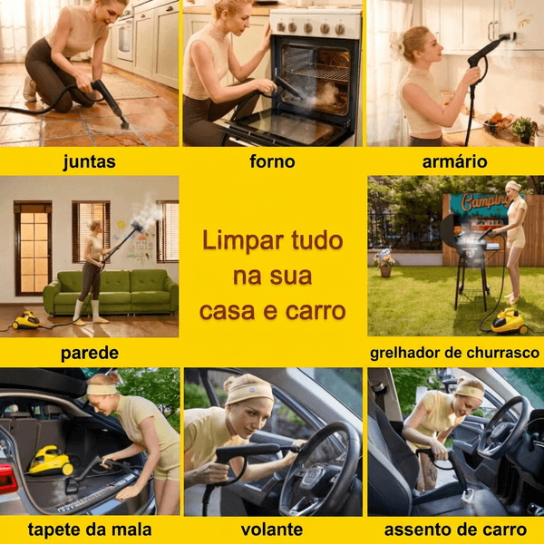 Aplicações da SteamForce na casa e no automóvel