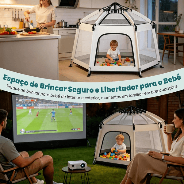Utilização do Parque Infantil SunNest dentro e fora de casa