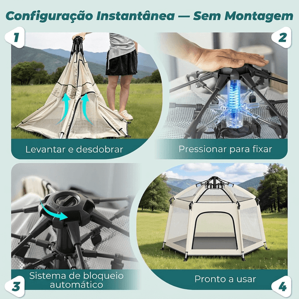 Sistema de abertura instantânea do Parque Infantil SunNest