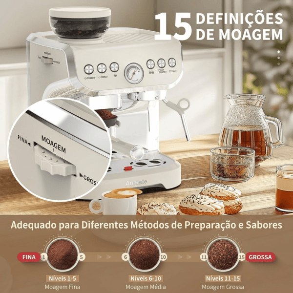 Ajuste de moagem da Máquina BaristaHome