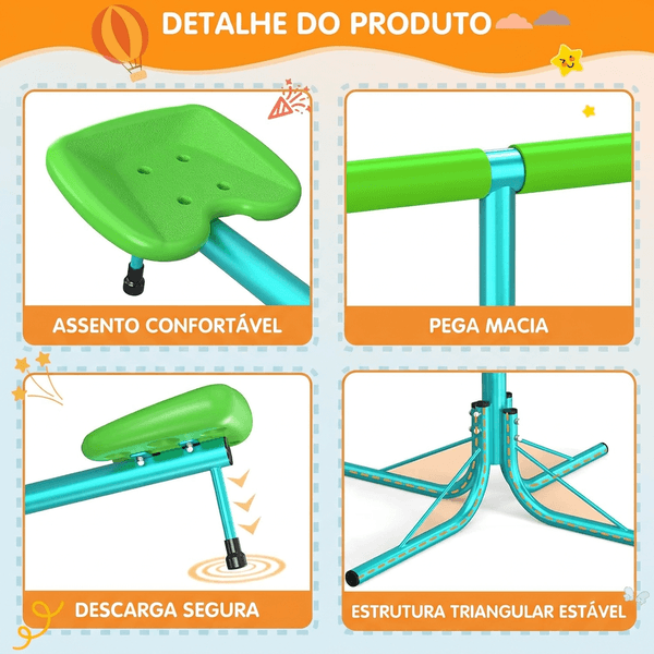 Assentos, pegas e base do Baloiço Infantil SpinMove