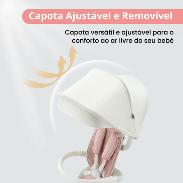 Capota ajustável e removível do triciclo