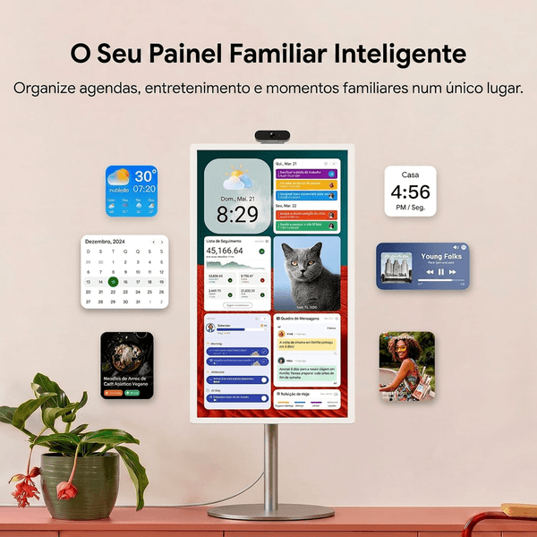 SmartView utilizado como painel familiar